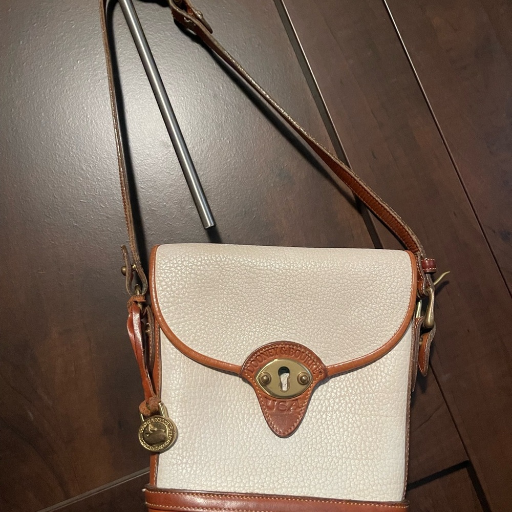 Dooney & Bourke Cream and Brown Crossbody Bag